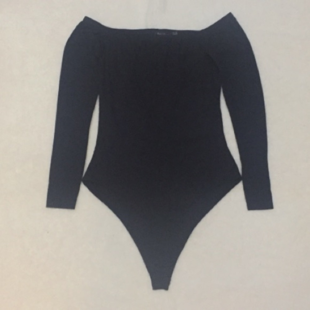 Ribbed Off The Shoulder Bodysuit